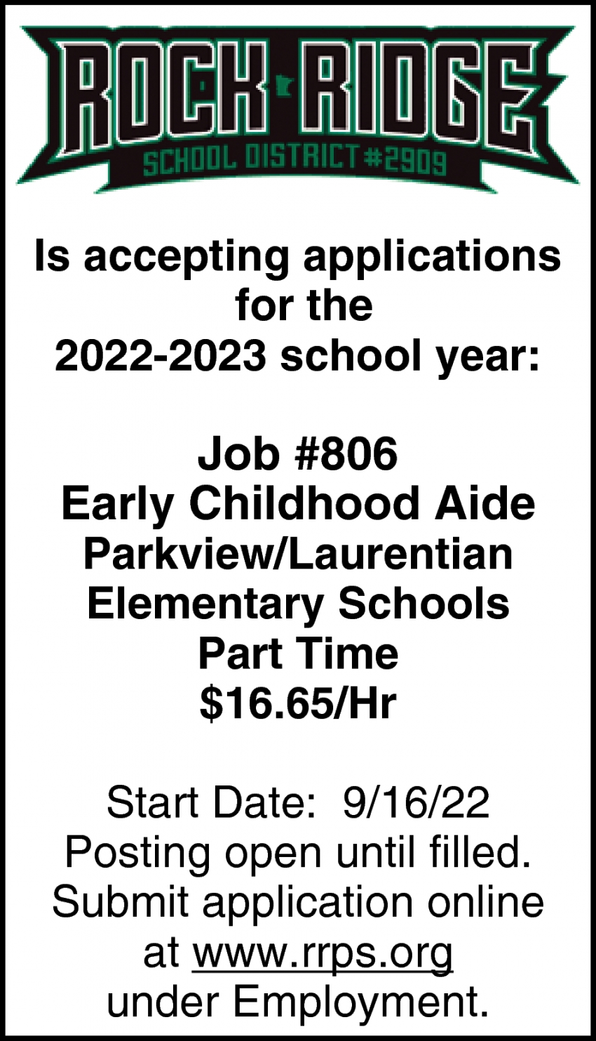 Early Childhood Aide