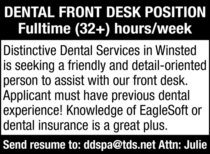 Dental Front Desk Position