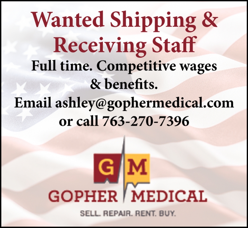 Wanted Shipping & Receiving Staff