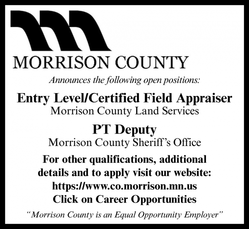Entry Level/Certified Field Appraiser, PT Deputy