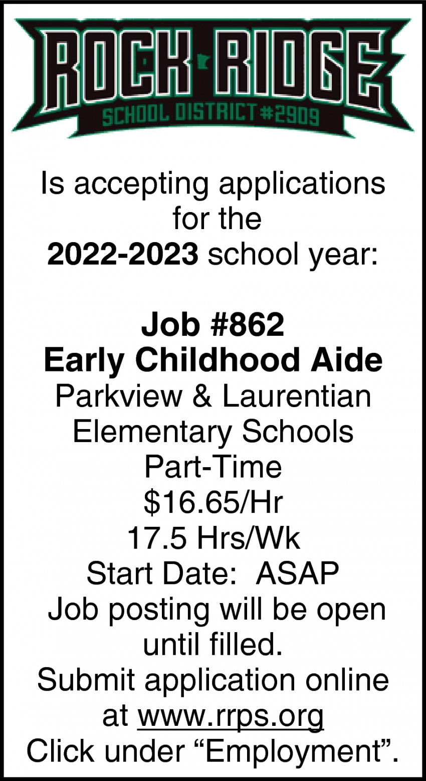 Early Childhood Aide