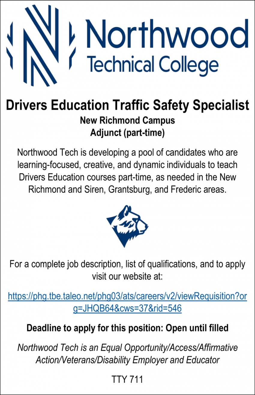 Drivers Education Traffic Safety Specialist