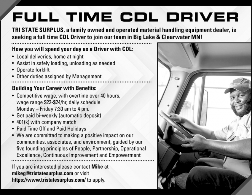 Full Time CDL Driver