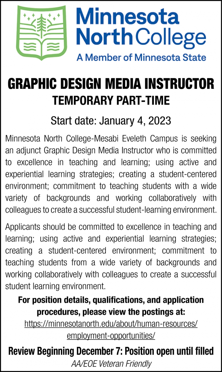 Graphic Design Media Instructor