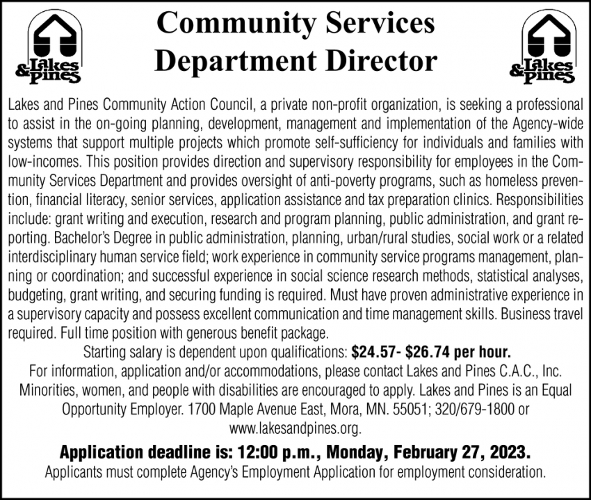 Community Services Department Director