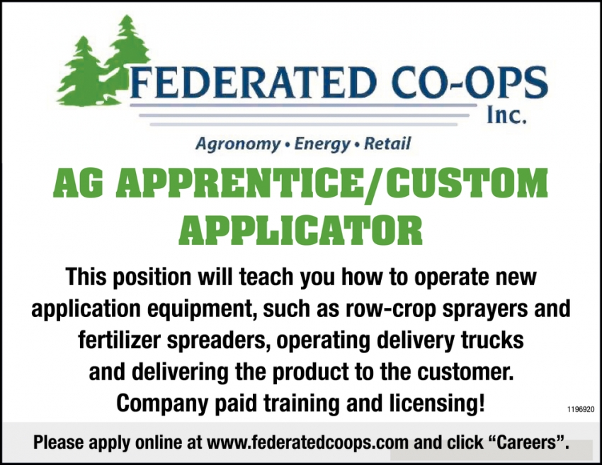 AG Apprentice/ Custom Applicator