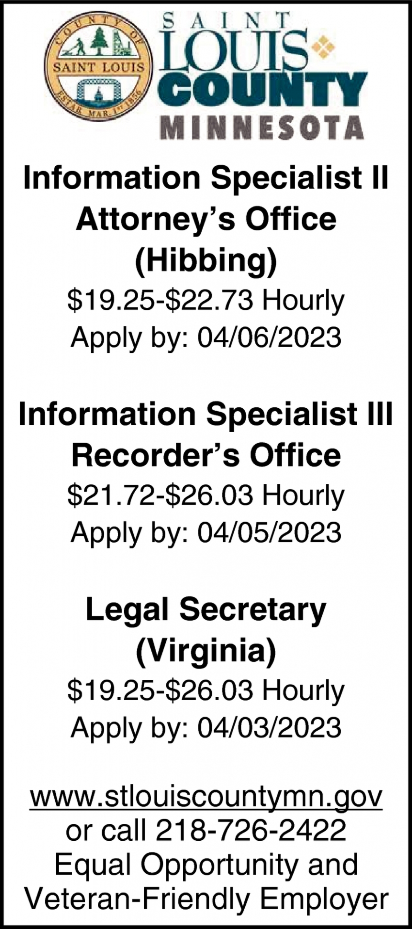 Information Specialist, Legal Secretary
