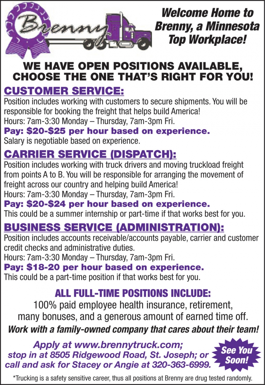 Customer Service, Carrier Service