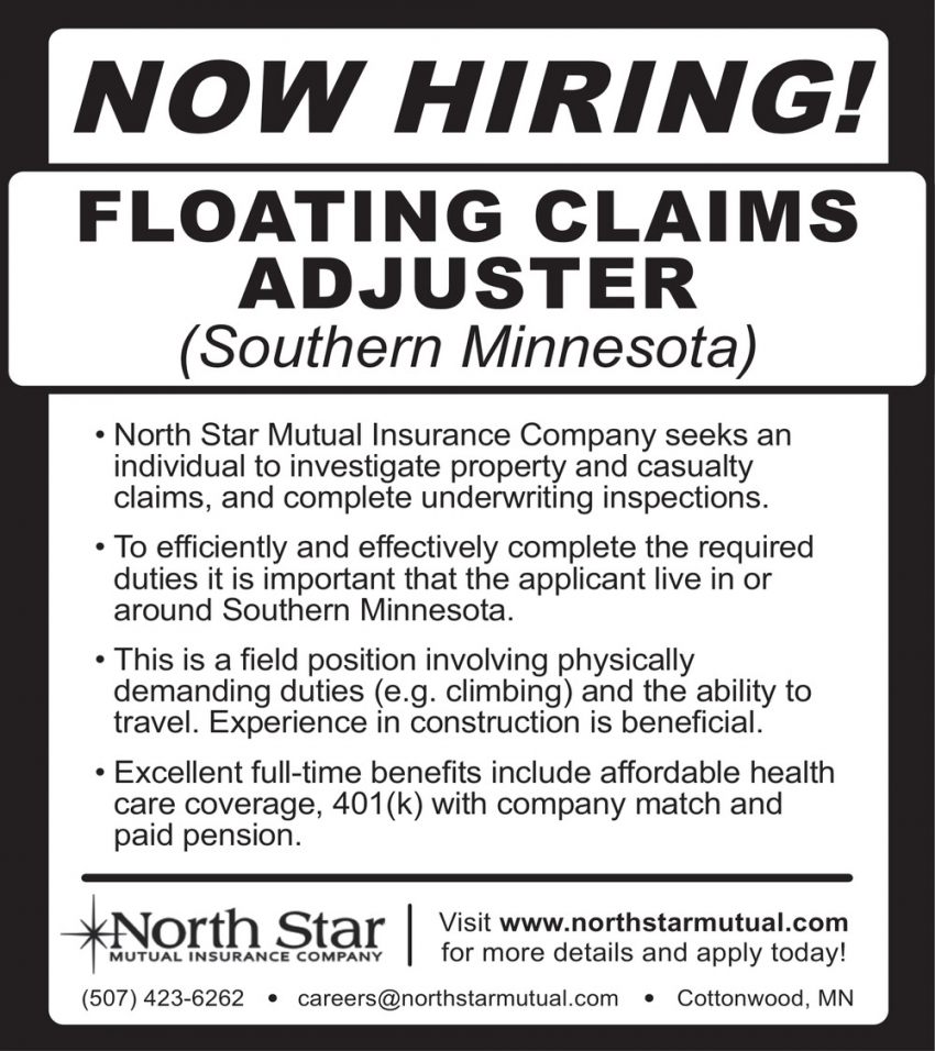 Floating Claims Adjuster