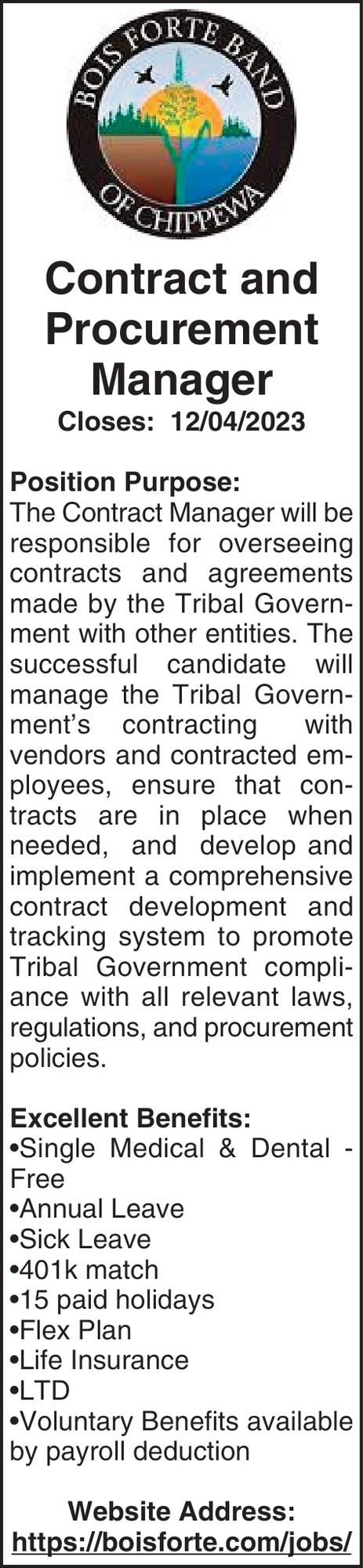 Contract and Procurement Manager
