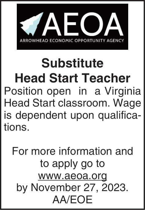 Substitute Head Start Teacher