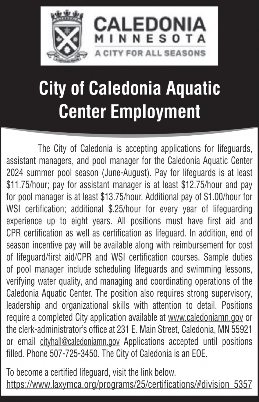 Lifeguards, Assistant Managers