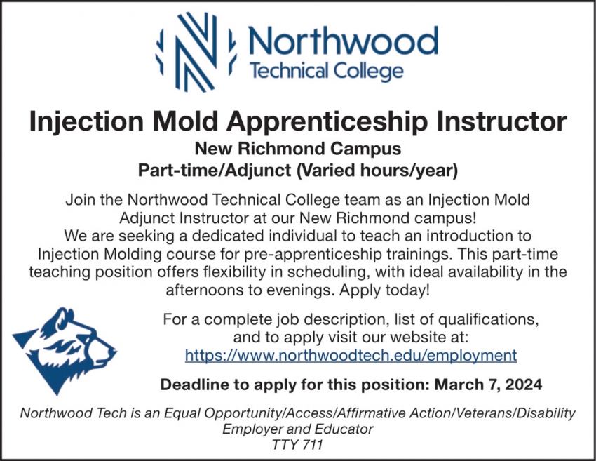 Injection Mold Apprenticeship Instructor
