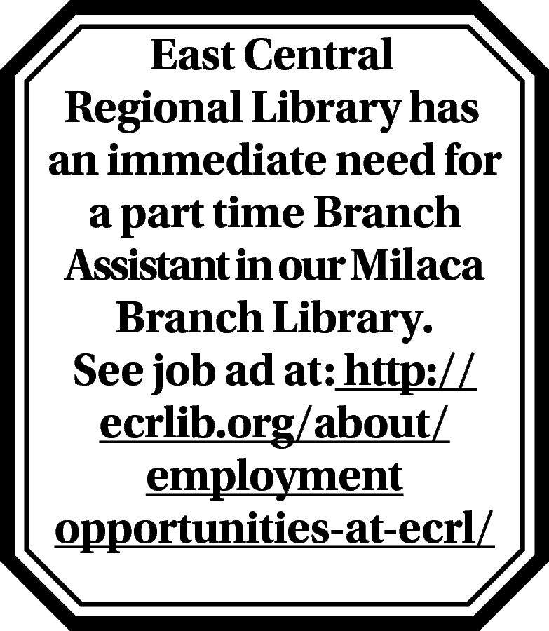 Branch Assistant in Our Milaca Branch Library