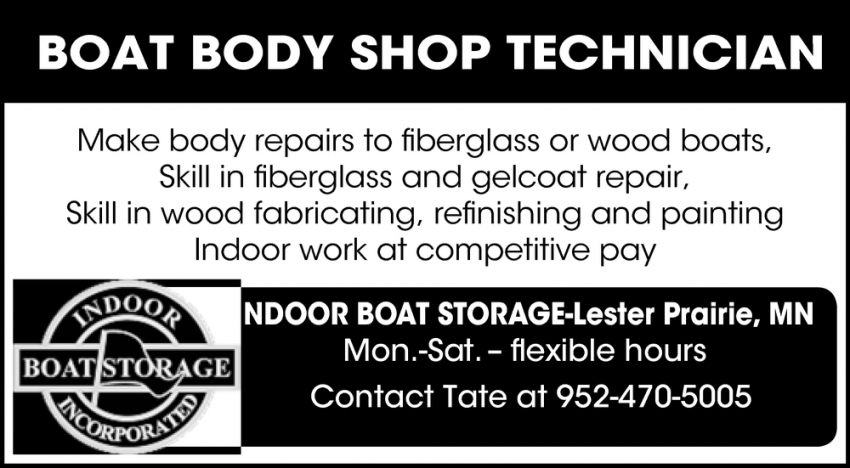 Boat Body Shop Techinician