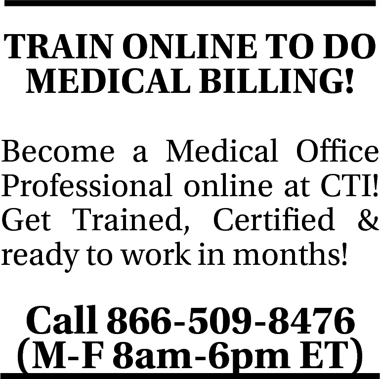 Train at To Do Medical Billing!