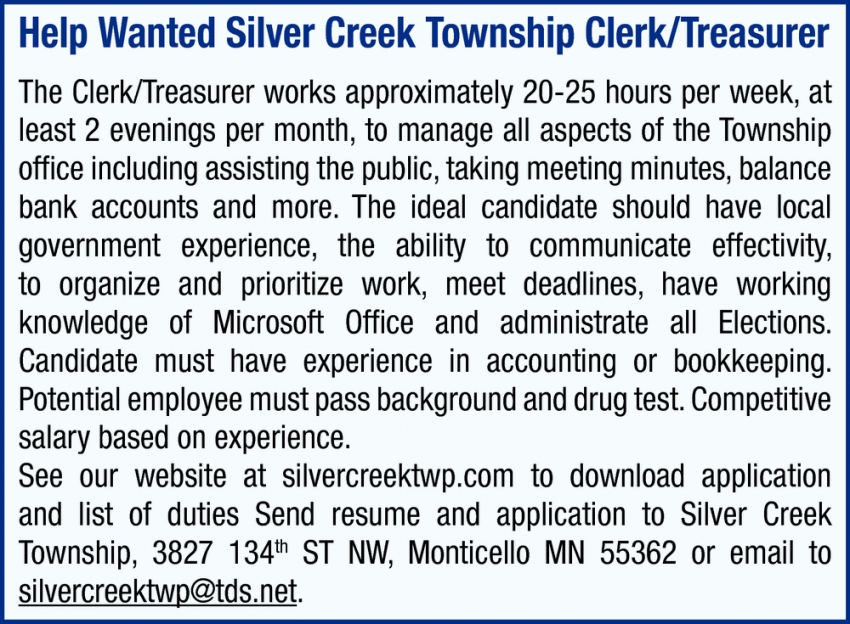 Township Clerk/Treasurer