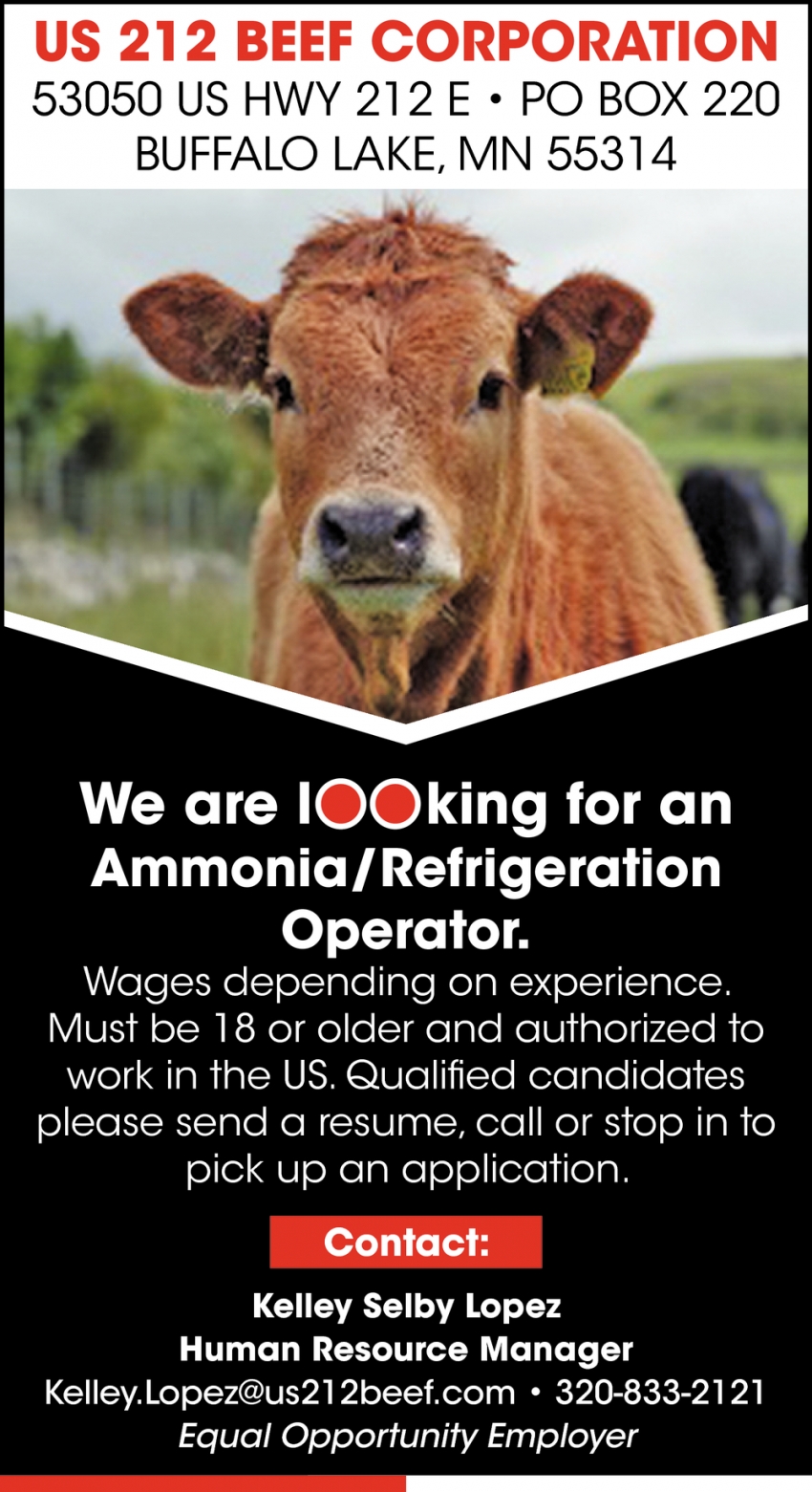 Ammonia/Refrigeration Operator