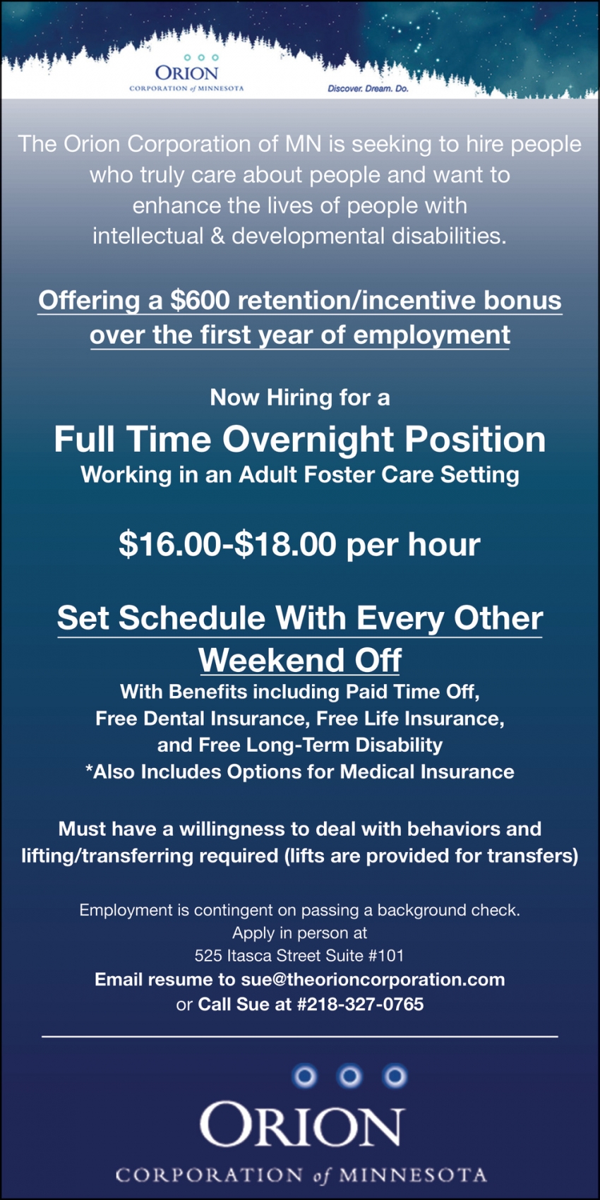 Orion Corporation of Minnesota