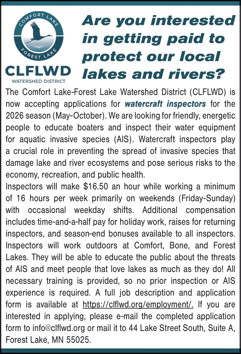 Comfort Lake-Forest Lake Watershed District