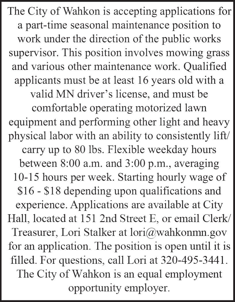 City of Wahkon