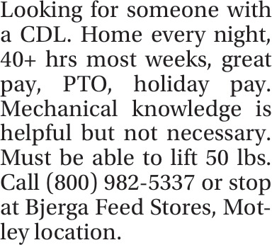 Bjerga Feed Stores - Motley