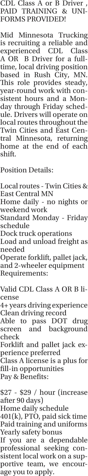 Mid Minnesota Trucking