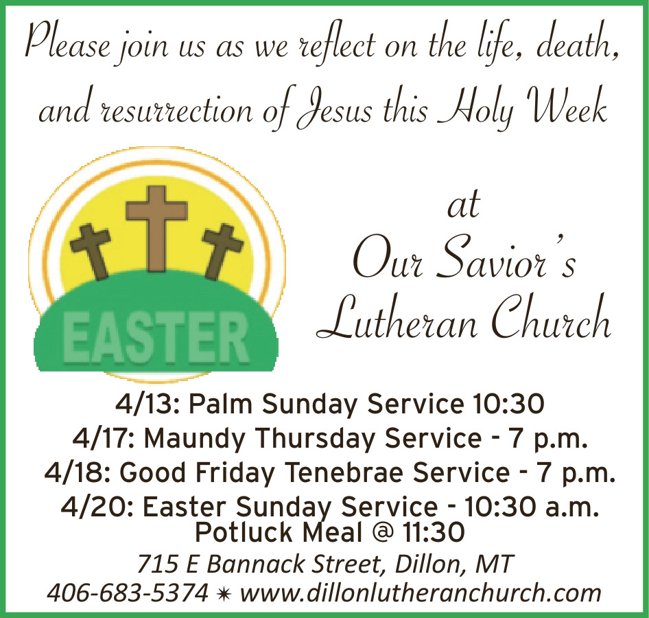 Palm Sunday Service, Our Savior's Lutheran Church - Dillon, Dillon, MT