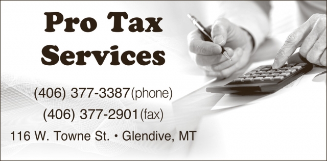 Tax Day, Pro Tax Service, Glendive, MT