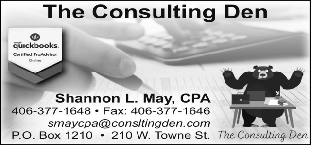 Accounting, The Consulting Den, Glendive, MT