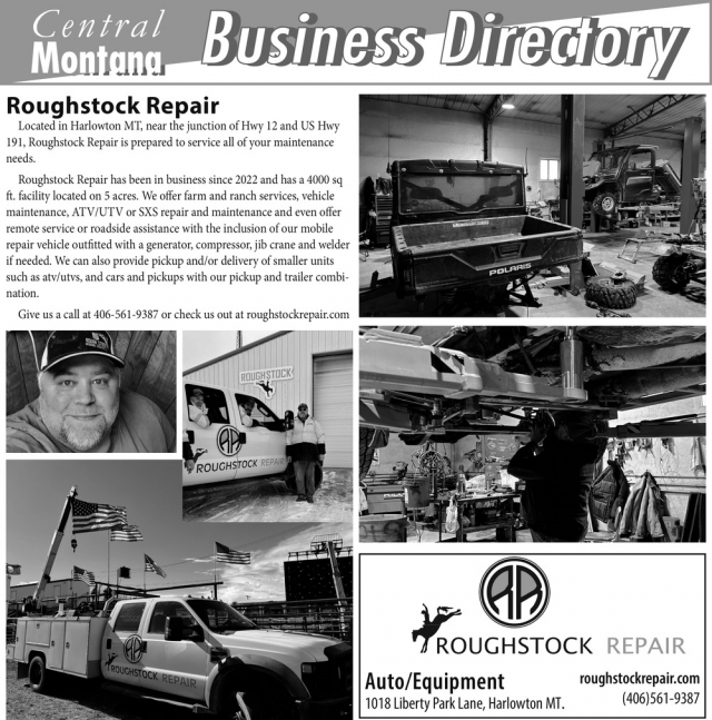 Auto/Equipment Repair, Roughstock Repair, Harlowton, MT