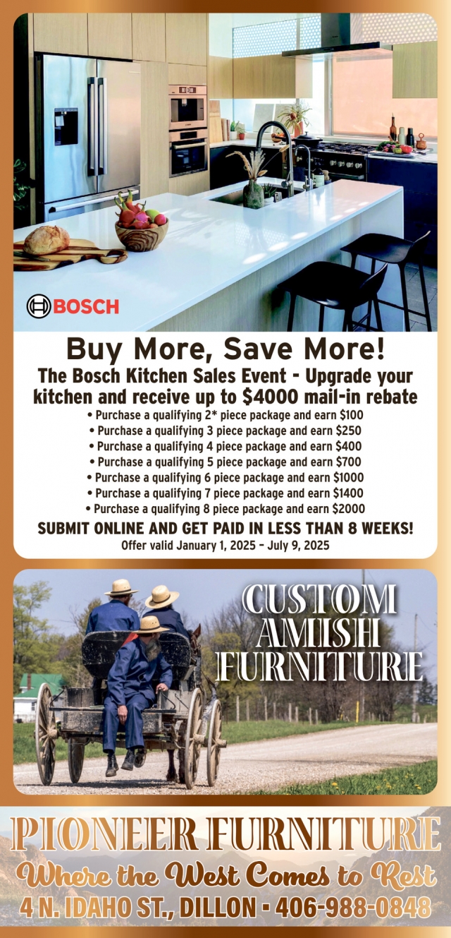 Custom Amish Furniture, Pioneer Furniture, Dillon, MT