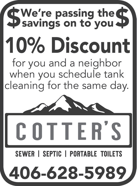 10% Discount, Cotter's, Laurel, MT