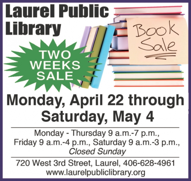 Two Weeks Sale, Laurel Public Library