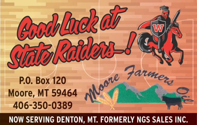 Good Luck at State!, Moore Farmers Oil Co