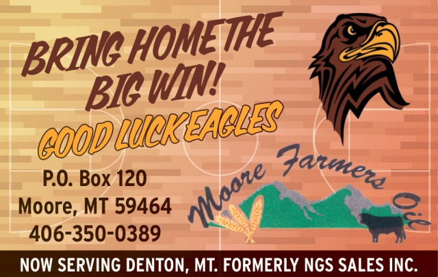 Good Luck Eagles, Moore Farmers Oil Co