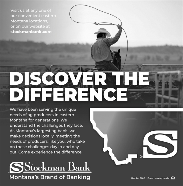 Discover the Difference, Stockman Bank