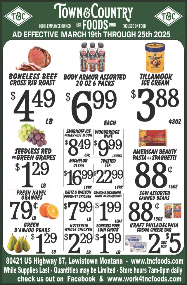 Foods , Town & Country Foods - Lewiston, Lewistown, MT