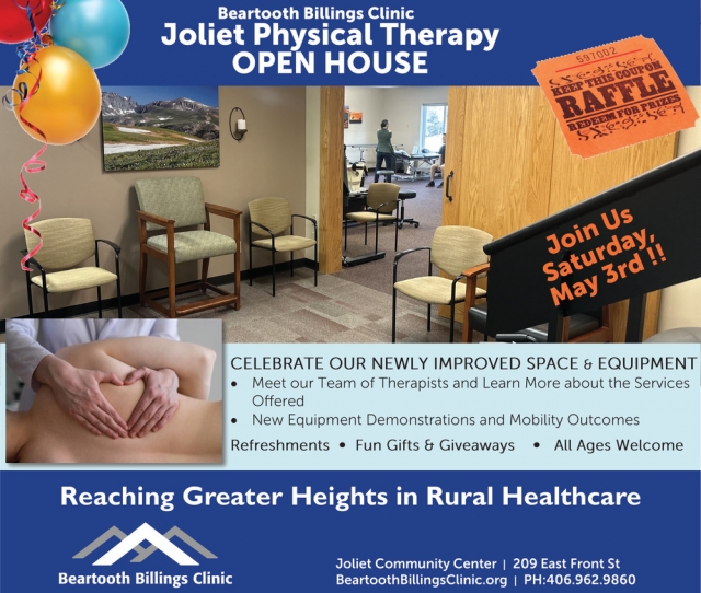 Joliet Physical Therapy Open House, Beartooth Billings Clinic, Red Lodge, MT