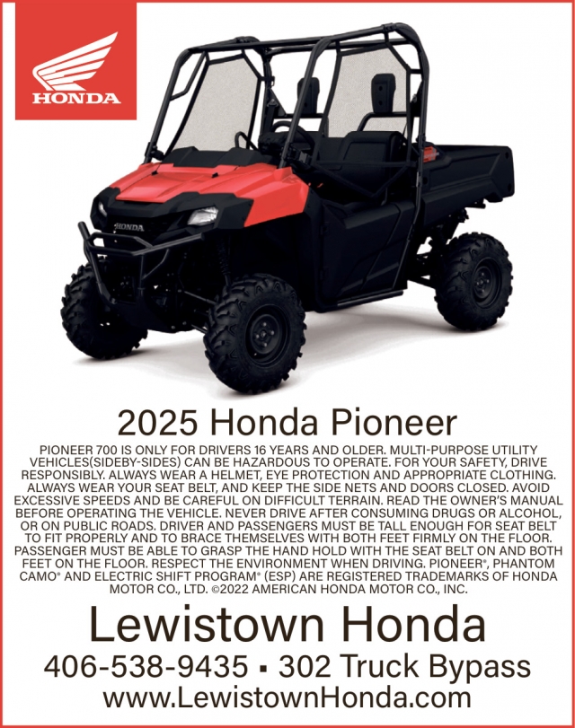 2025 Honda Pioneer, Lewiston Honda, Lewistown, MT