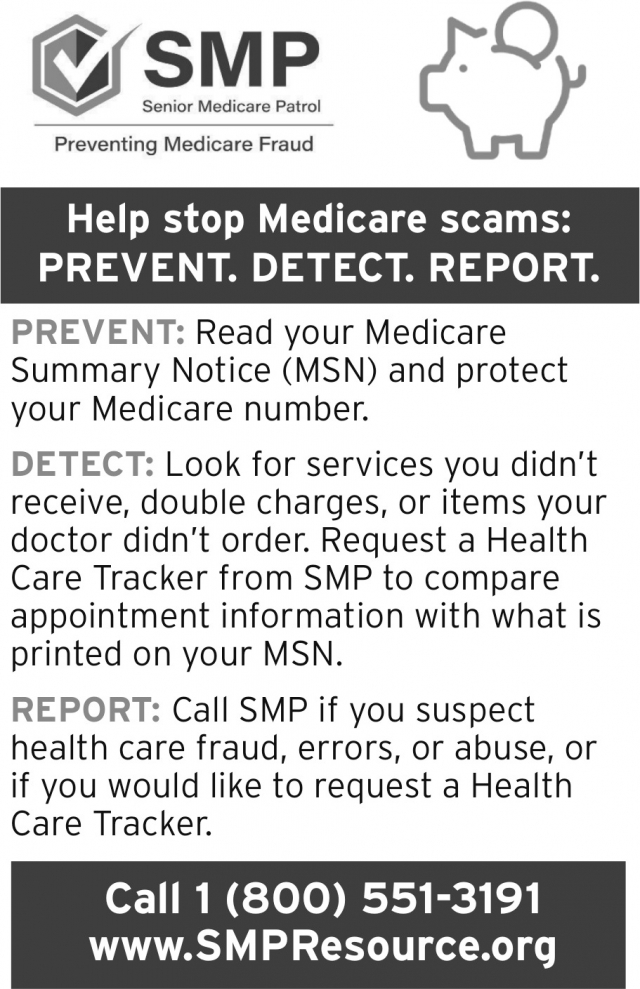 Help Stop Medicare Scams, Senior Medicare Patrol