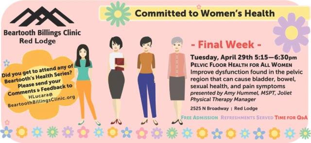 Committed to Women's Health, Beartooth Billings Clinic, Red Lodge, MT