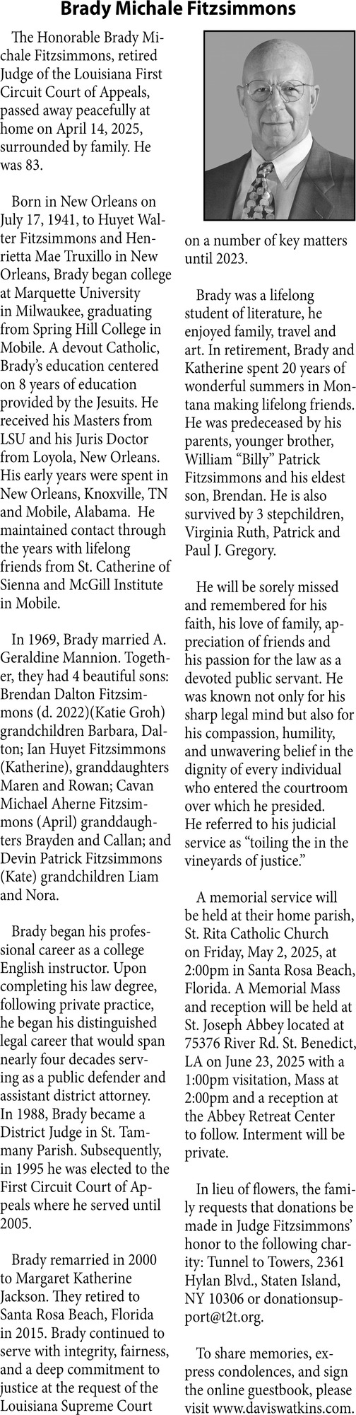 Brady Michale Fitzsimmons, Obituaries, Glendive, MT
