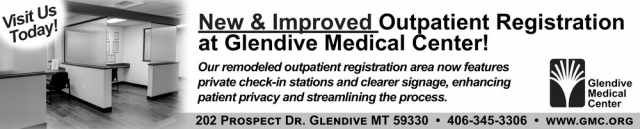 New & Improved Outpatient Registration at Glendive Medical Center, Glendive Medical Center, Glendive, MT
