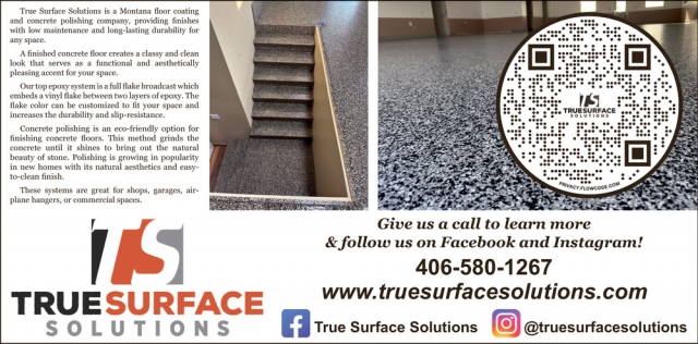 Epoxy Concrete Coatings, True Surface Solutions, Lewistown, MT