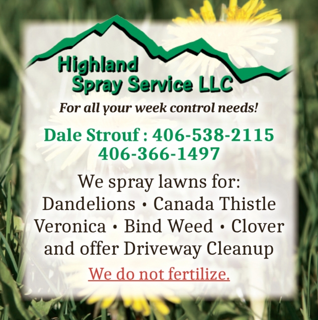 For All Your Weed Control Needs!, Highland Spray Service LLC