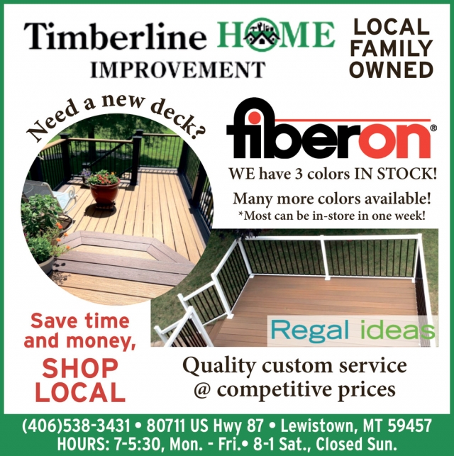 Home Improvement, Timberline Home Improvement, Lewistown, MT