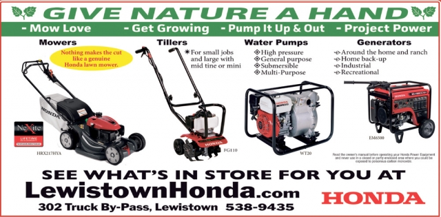 Give Nature a Hand, Lewiston Honda, Lewistown, MT