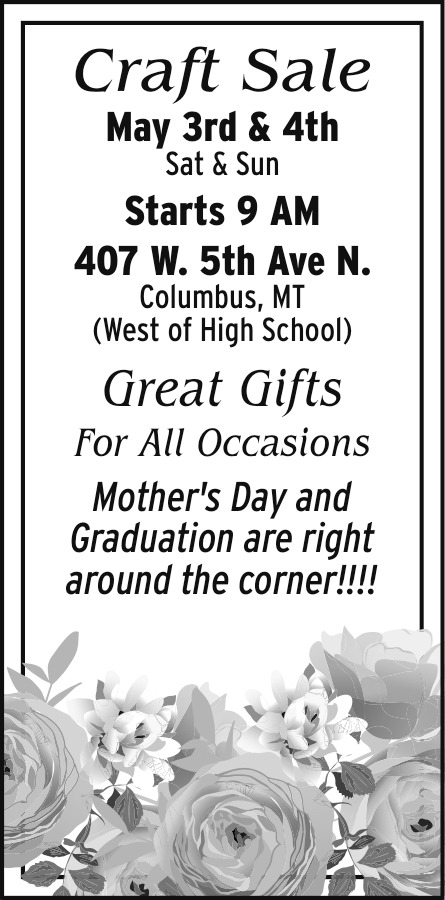 Craft Sale, Craft Sale (May 3 & 4, 2025)