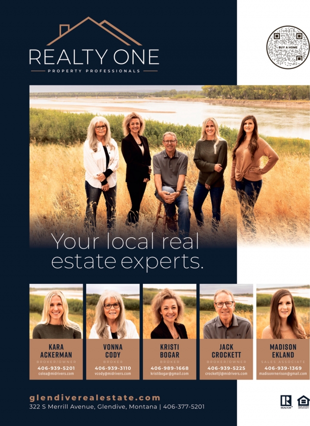 Your Local Real Estate Experts, Realty One Glendive, Glendive, MT